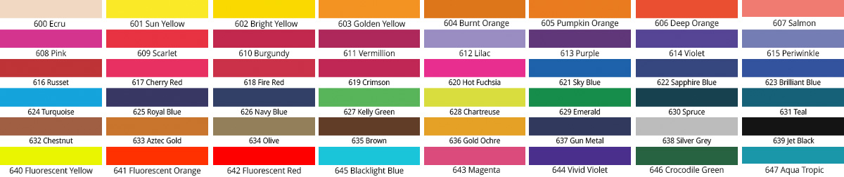 Farbkarte / Colour Chart / Nuancier: Jacquard Acid Dye